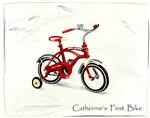 Child’s Red Bicycle Watercolor