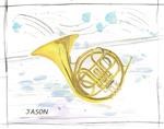 French Horn Watercolor
