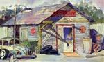 Garage Workshop Watercolor