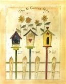 Birdhouses & Sunflowers II