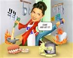 Super Chef (female) Caricature from Photos