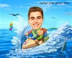 Jet Ski Fun Caricature from Photos