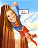 Supergirl Caricature from Photos