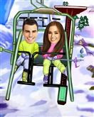 Ski Lift Caricature from Photos