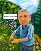 Gardening Caricature from Photos