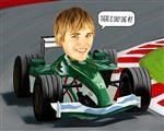 Race Car Driver Caricature from Photos