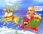 Santas Sleigh Ride Caricature from Photos