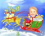Santas Sleigh Ride Caricature from Photos