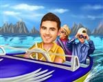 Speed Boat Caricature from Photos