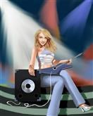 Guitar Girl Caricature from Photos