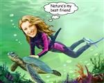 Seabed Swimming Caricature from Photos