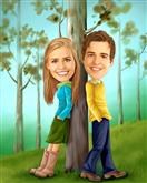 Forest of Love Caricature from Photos