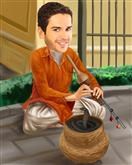 Charming the Cobra Caricature from Photos