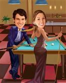 She’s a Pool Shark Caricature from Photos