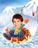 Sled Race Caricature from Photos