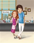 Diner Romance Caricature from Photos