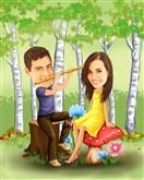 A Musical Trip into the Woods Caricature from Photos