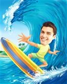 Surfs Up! Caricature from Photos