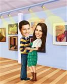 Gallery Goers Caricature from Photos
