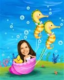 Journey In The Sea Caricature from Photos