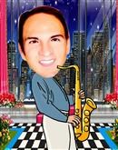 Saxophone Caricature from Photos