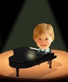 Little Pianist Caricature from Photos