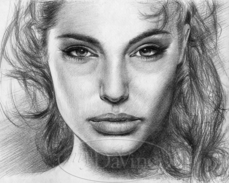 angelina jolie drawing