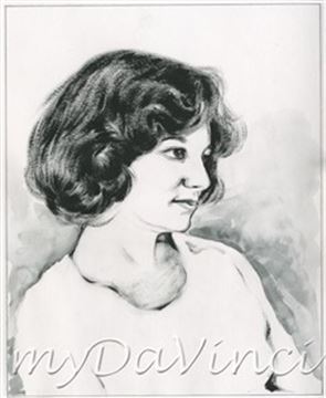 Hand Painted Ink Rendering Portraits from Photos