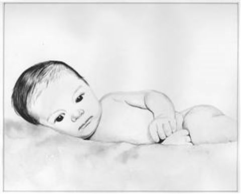 Hand Painted Ink Rendering Portraits from Photos