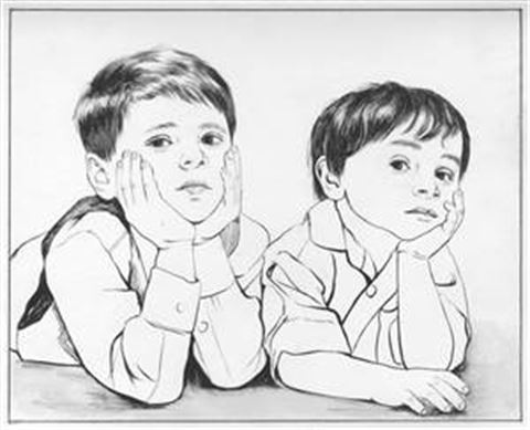 Hand Painted Ink Rendering Portraits from Photos