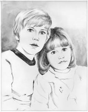 Hand Painted Ink Rendering Portraits from Photos