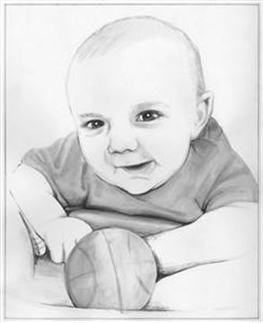 Hand Painted Ink Rendering Portraits from Photos