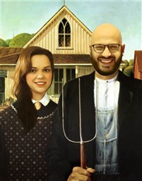 Personalized American Gothic Masterpiece from Photos