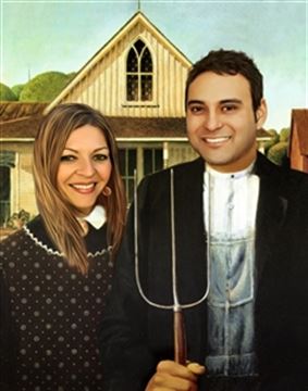 Personalized American Gothic Masterpiece from Photos