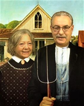 Personalized American Gothic Masterpiece from Photos