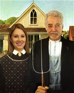 Personalized American Gothic Masterpiece from Photos