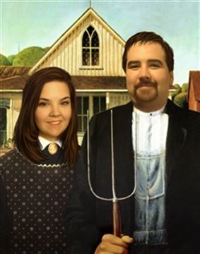 Personalized American Gothic Masterpiece from Photos