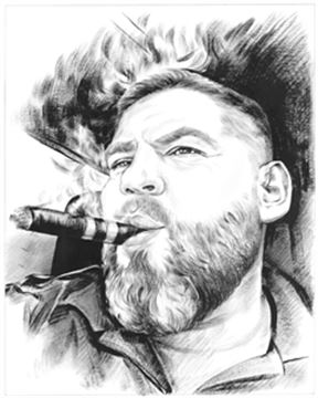 Hand Painted Ink Rendering Portraits from Photos