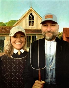 Personalized American Gothic Masterpiece from Photos
