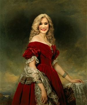 Custom Royal Portrait Queen Louise of the Belgians from Photo