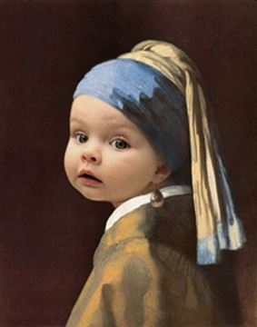 Personalized Renaissance Portrait Girl with a Pearl Earring from Photo