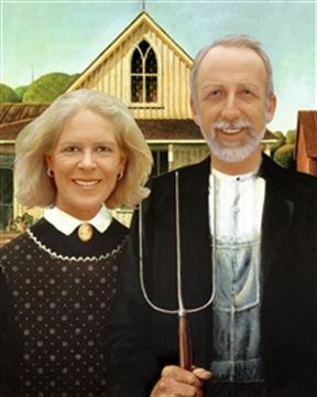 Personalized American Gothic Masterpiece from Photos