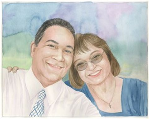 Hand-Painted Watercolor Portraits from Photos | Custom Watercolor Painting from Photo