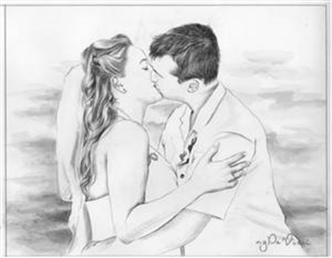 Hand Painted Ink Rendering Portraits from Photos