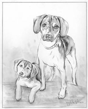 Hand Painted Ink Rendering Portraits from Photos
