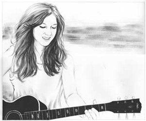 Hand Painted Ink Rendering Portraits from Photos