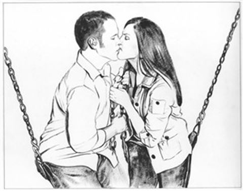 Hand Painted Ink Rendering Portraits from Photos
