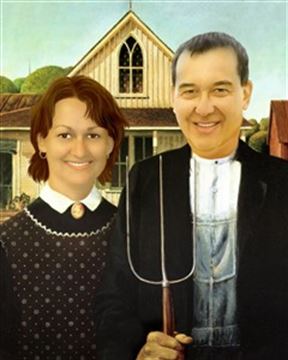 Personalized American Gothic Masterpiece from Photos