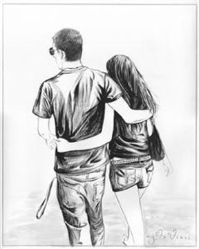 Hand Painted Ink Rendering Portraits from Photos