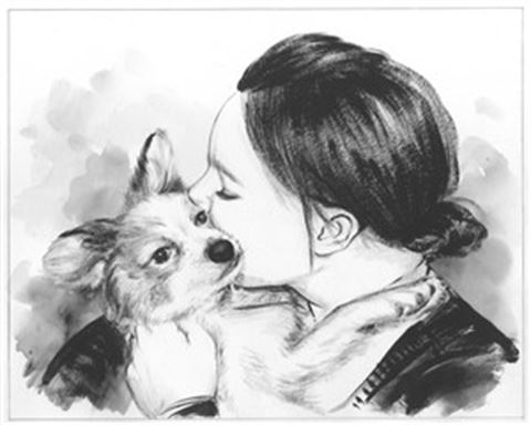 Hand Painted Ink Rendering Portraits from Photos